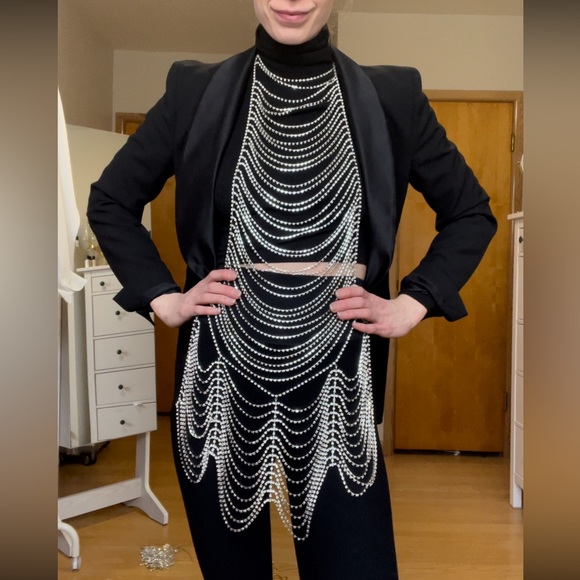 Rhinestone Halter Dress - Picture 9 of 13